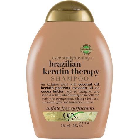 Ogx Shampoo Ever Straight Brazilian Keratin Therapy 385ml Woolworths