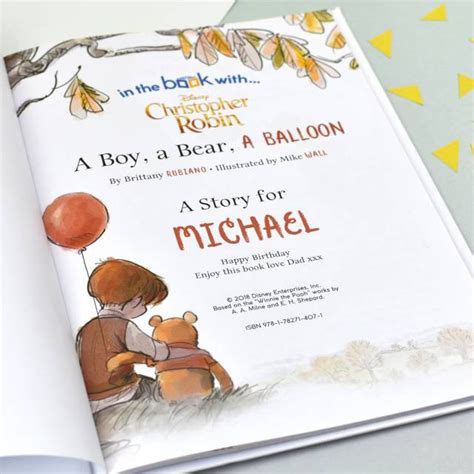 Christopher Robin A Boy A Bear A Balloon Personalized Childrens Story