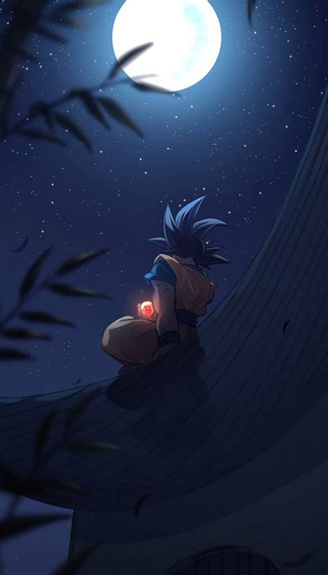 Goku Night Moon Hd Phone Wallpaper Peakpx