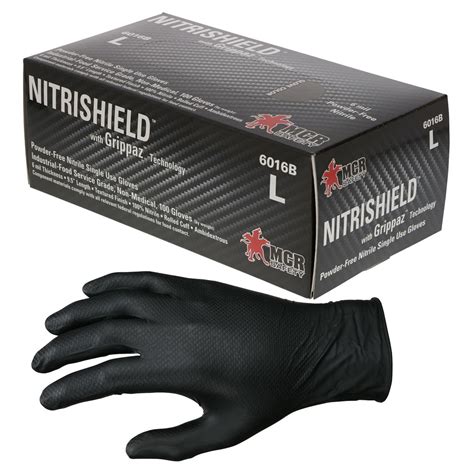 Mcr Safety 6016b Nitrishield Disposable Nitrile Gloves W Grippaz