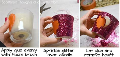 Diy Glitter Heart Candles Scattered Thoughts Of A Crafty Mom By Jamie