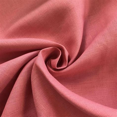 Rose Pink Linen Fabric By The Yard Belgian Linen Upholstery Fabric