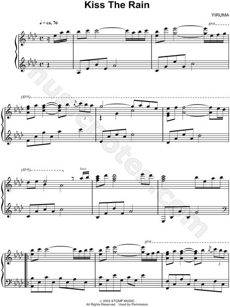 Print and download in pdf or midi kiss the rain. Kiss the Rain by Yirima - sheet music | Sheet music, Piano sheet music, Viola sheet music