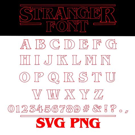 Stranger Font Stranger Things SVG PNG Instant - Etsy