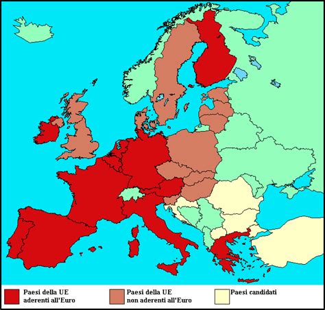 Cartina Degli Stati Dell Unione Europea