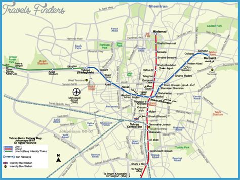 Tehran Subway Map Travelsfinders Com