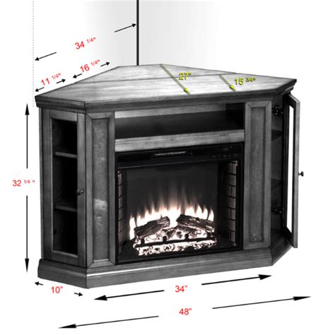 48 Claremont Convertible Media Infrared Fireplace Black Fi9315