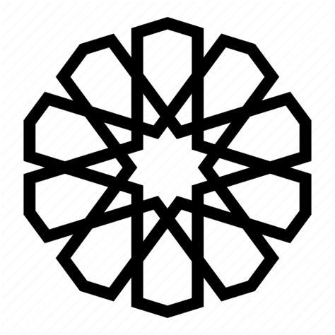 Abstract Arabesque Arabic Art Geometric Islamic Ornament Icon
