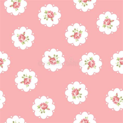Vintage Floral Wallpaper Rose Repeat Pattern Stock Image Image Of
