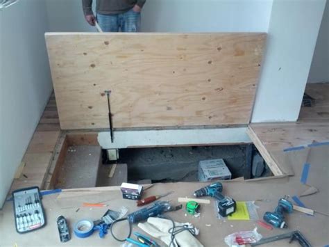 Help Floor Door Into Basement With Gas Springs