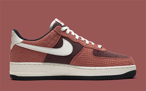 Available Now Nike Air Force 1 Low Snakeskin Red Bark House Of Heat