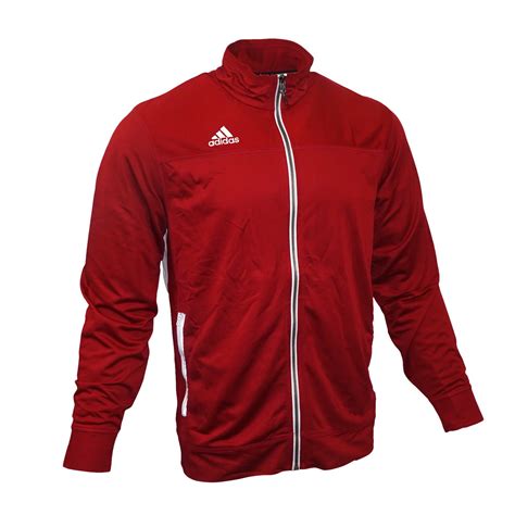 Adidas Adidas Mens Climalite Team Logo Red Full Zip Utility Jacket