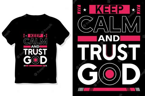 Premium Vector Keep Calm And Trust God Motivational Quote Typography