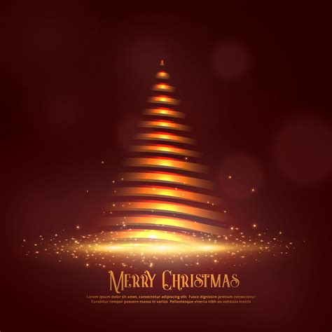 Glowing Creative Christmas Tree Design With Sparkles Download Free