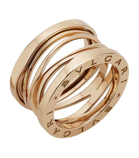 Bvlgari Silver Rose Gold B Zero1 Legend Ring Harrods UK