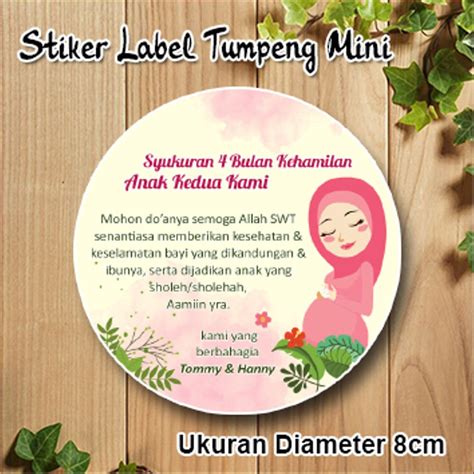 Download label sukuran 4 bulan : 35+ Ide Contoh Stiker Syukuran Hamil 4 Bulan - Sticker Fans