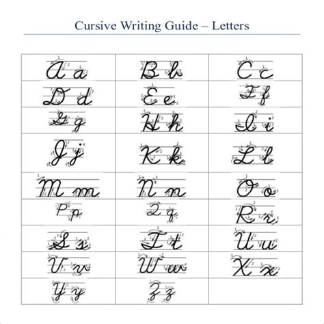 Cursive Letters Tracing Guide Thekidsworksheet
