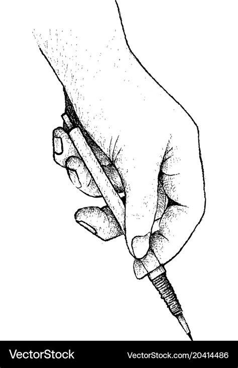 Hand Holding Pencil Drawing Bestpencildrawing