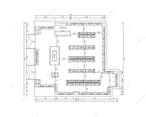 Layout Plan And Commodity Display Of Convenience Store Template