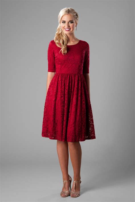 Mw22880 Red Final Sale Modest Dresses Modest Dresses Casual Modest