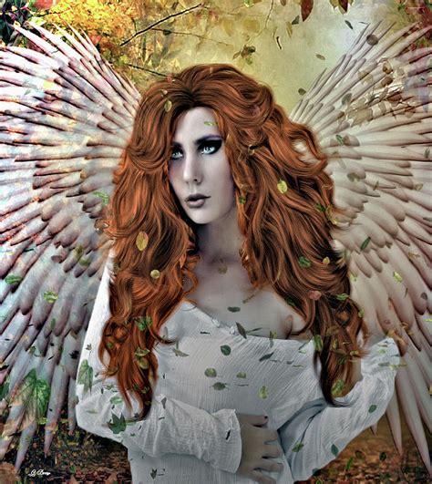 Sensual Autumn Angel Mixed Media By Gayle Berry Fine Art America