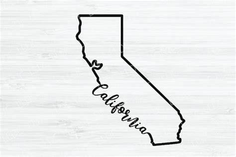 California Outline Svg File California Png California Etsy