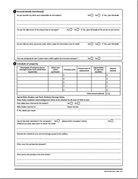 Take pictures of a property, like your car or home. Formal MS Word Insurance Claim Form Template | Word ...
