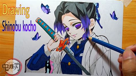 How To Draw Shinobu Kocho Kimetsu No Yaiba Demon Slayer 鬼滅の刃