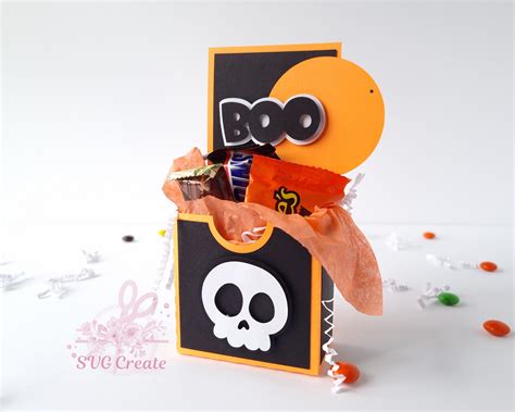 Door Hanger Candy Box Halloween Treat Box Svg Box Template Etsy
