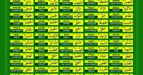 Асмаул хусна (аллохнинг 99 гузал исмлари). 40+ Trend Terbaru Asmaul Husna Pdf Malayalam - Gambar Keren
