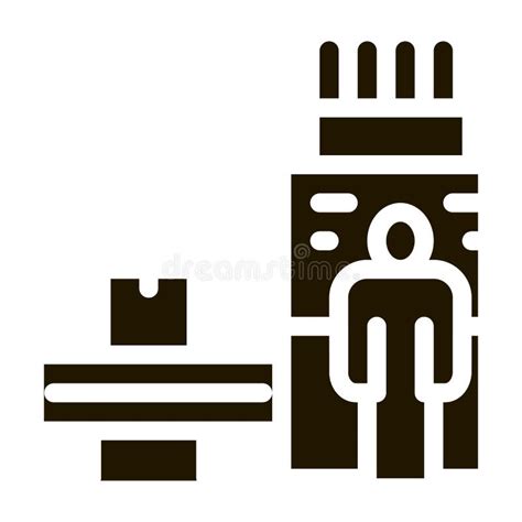 Manufacturing Machine Operator Icon Vector Glyph Illustration Stock