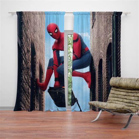 Spider Man Homecoming Marvel Movie Curtain Super Heroes Bedding