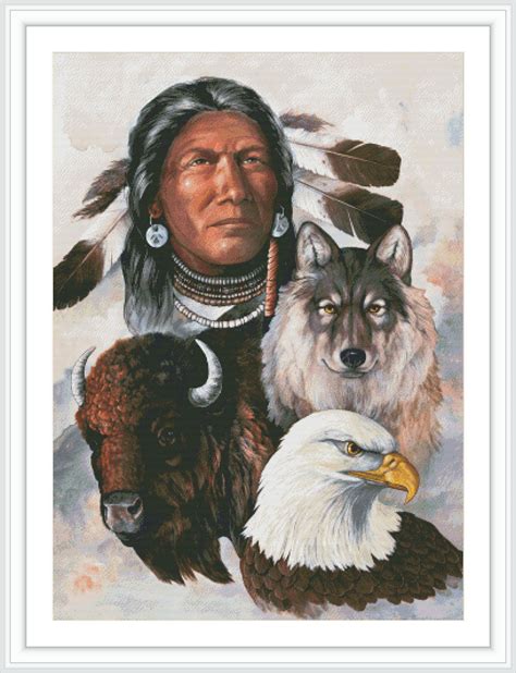 A pattern book for needlepoint and cross stitch. Native American Cross Stitch Pattern People Cross Stitch