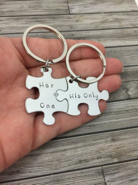 What should you get a new girlfriend for her birthday? Boyfriend Gift, Couples Keychains, Her One His Only Puzzle ...
