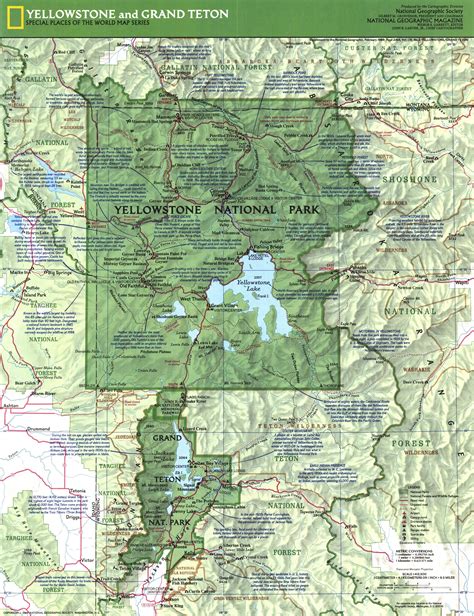 Yellowstone And Grand Teton Map 1989 Side 1