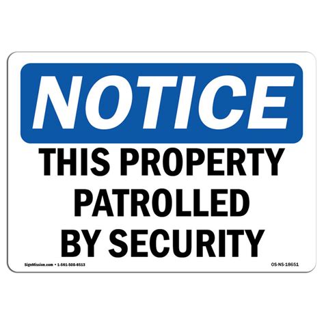 Signmission This Property Patrolled By Security Sign Wayfair