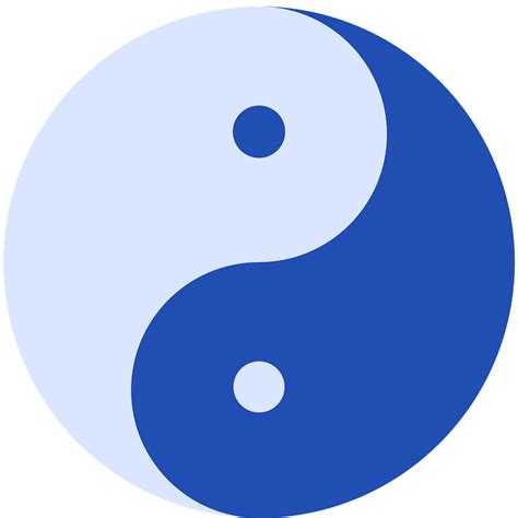 Symbole Yin Yang Bleu Png Transparents Stickpng