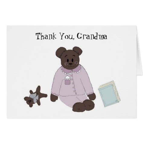 Grandma Thank You Greeting Card Zazzle