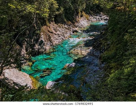 Blue Pools Makarora River Mount Aspiring Stock Photo 1769832491