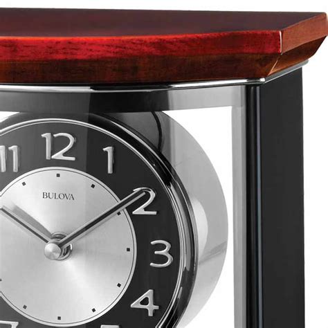 Bulova B1718 Gentry Contemporary Mantel Clock The Clock Depot