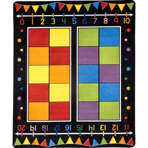 Double Ten Frame Classroom Rug With Number Line