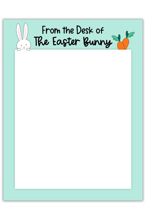 Easter Bunny Note Printable Example 5 Mom Envy