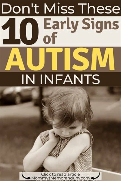Diagnosing Infants Early Signs Of Autism In Infants • Mommys Memorandum