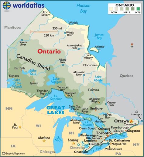 Ontario Maps And Facts Ontario Map Social Studies Ontario Ontario