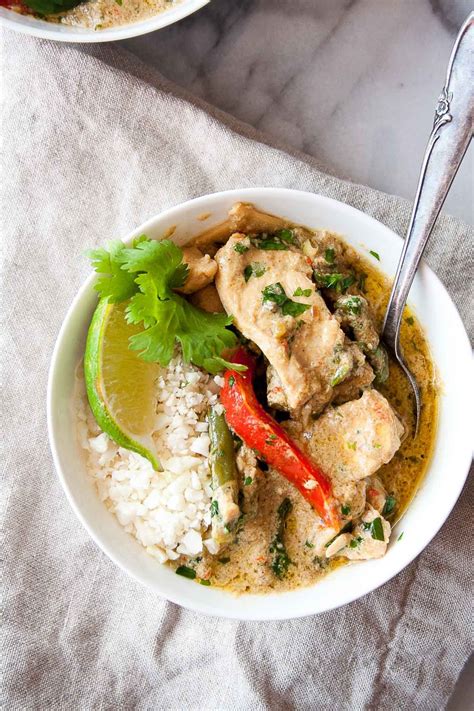 Whole30 Thai Green Curry With Chicken Recipe Easy Paleo Gluten