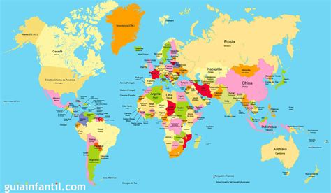 Mapa Del Mundo Con Nombres Para Imprimir Images