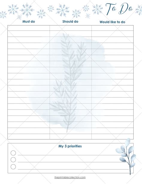 Free Printable Planner For January The Printable Collection