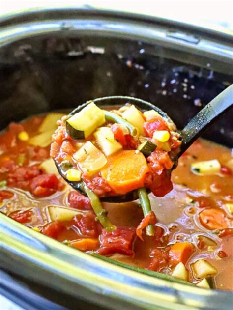 Easy Slow Cooker Vegetable Soup Suburban Simplicity