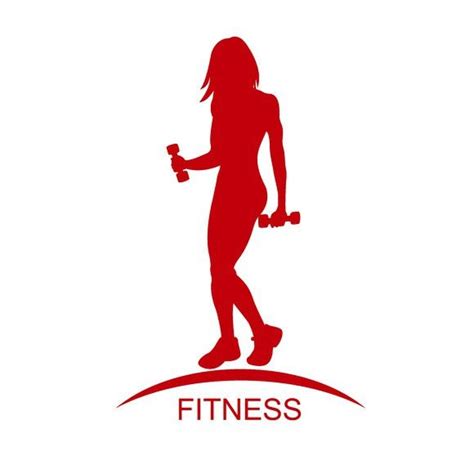Fitness Emblem Vector Icon Woman Silhouette Logo Inspiration