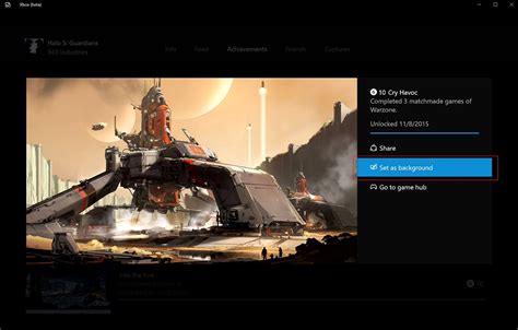 How To Set Game Achievements As Background Images For The New Xbox One